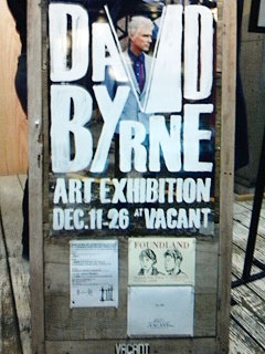 David Byrne Art Exibition（2010年12月）