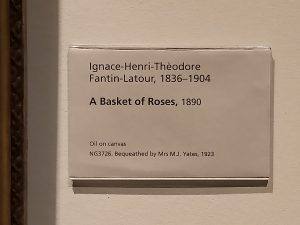 アンリ・ファンタン＝ラトゥール『花瓶の花』表記