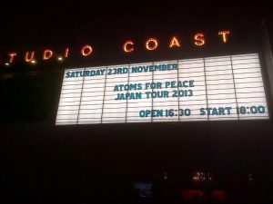 アトムス・フォー・ピース（Atoms For Peace）@Studio Coast 2013年11月23日